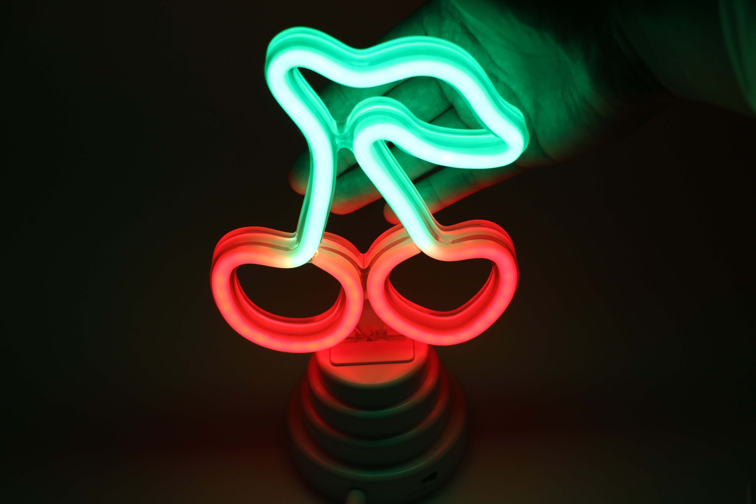 Cherry LED Neon Tube Night Lights Green and Red color by Flex-Neon.com