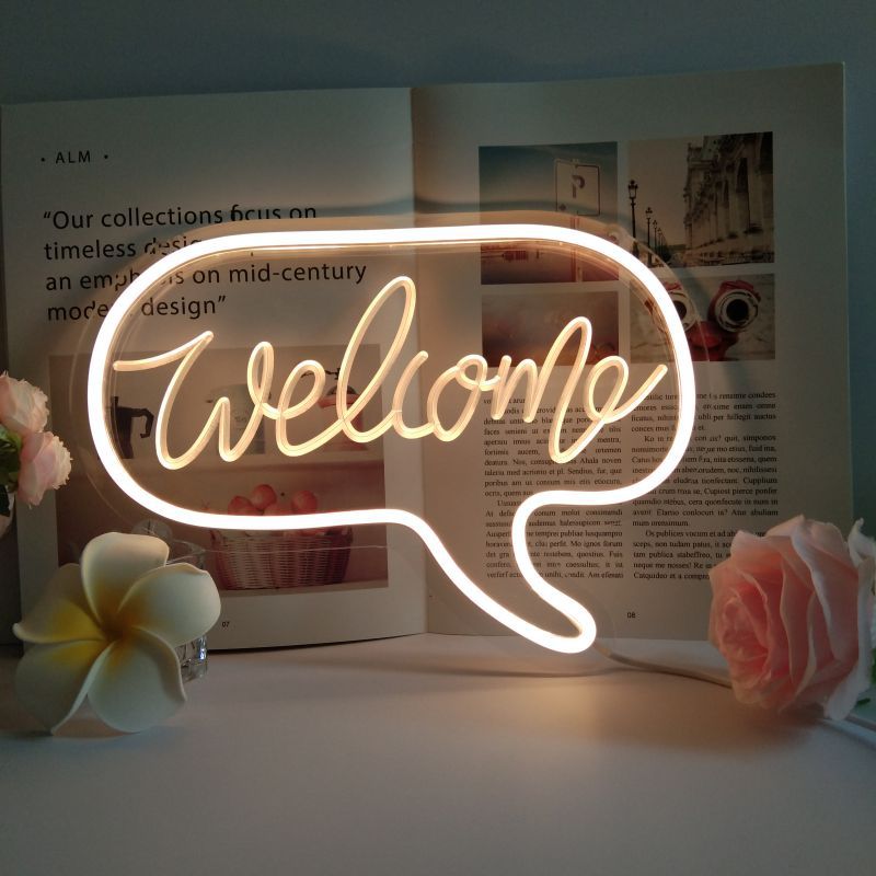 Welcome LED Neon Sign by Flex-Neon.com