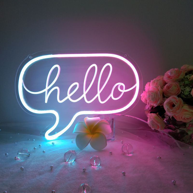 hello blue pink LED Neon Flex by Flex-Neon.com