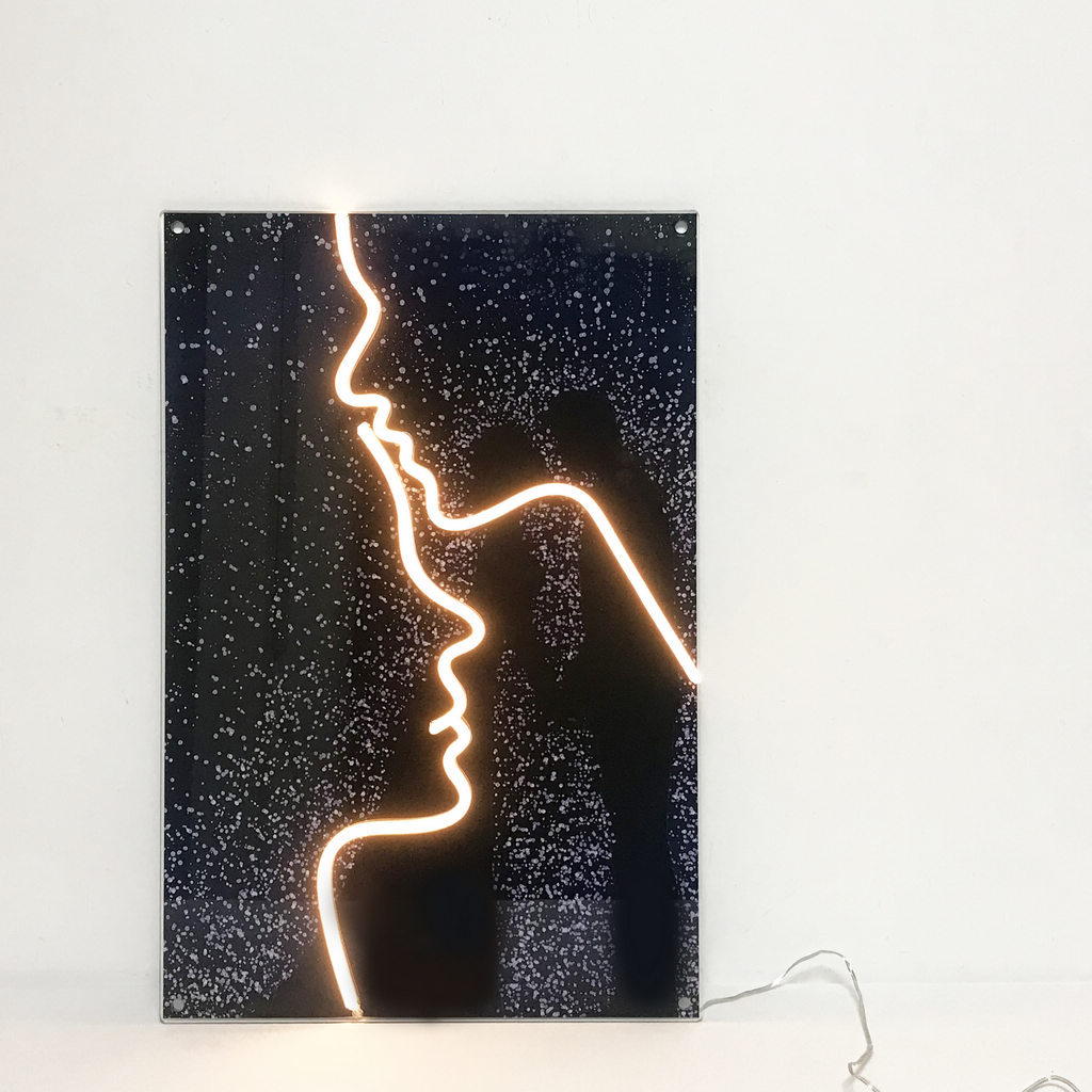 Art Neon Painting Lovers head by Flex-Neon.com